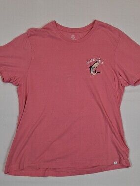 Hurley Surf Co Graphic Print Fishing T Shirt No Problemo Mens XL Salmon